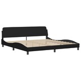 thumbnail of vidaXL Bett "Viana" mit Matratze Schwarz 200x200 cm Kunstleder