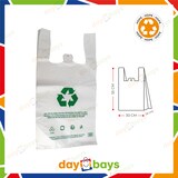 thumbnail of DayBays 350 Stk. Hemdchentragetaschen 50 my 30+18x55 cm HDPE weiß geblockt, reissfest