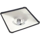 thumbnail of Set di 2 piastre per piedi Piede per sgabello da bar Sgabello da bar Sedia girevole Sedia da pranzo, rettangolare Metallo spazzolato Ø 37,5 cm