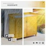 thumbnail of tectake Armoire de jardin basse  Marron