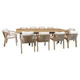 thumbnail of Now's Home - Ensemble de jardin table extensible en bois d'acacia 10 places