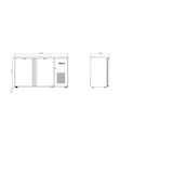 thumbnail of Frigo bar 2 portes pleines 280L