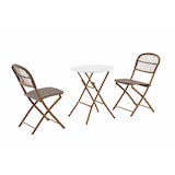 thumbnail of METRO PROFESSIONAL Bistro Set faltbar Agujo 3-tlg., Stahl/Polyrattan, 2 Stühle, 1 Tisch, beige/weiß