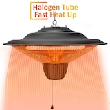thumbnail of Stufa alogena elettrica da soffitto 1500 W Raggio di Sole Ufo Niklas