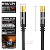thumbnail of Primewire HDTV Satellitenkabel mit Braiding - 135Db - 75 Ohm - Stoffummantelung - 1 m
