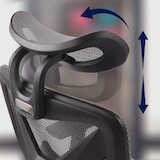 thumbnail of Chaise de bureau Reston Noir / Gris