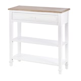thumbnail of HOMCOM Tavolo Consolle Bianco con Cassetto e 2 Ripiani in MDF