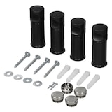 thumbnail of Badheizkörper Sahara 750x800 mm Schwarz matt gebogen mit Mittelanschluss