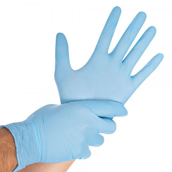 HYGOSTAR Nitrilhandschuhe puderfrei Safe Light Blau Größe XS 1000 Stück