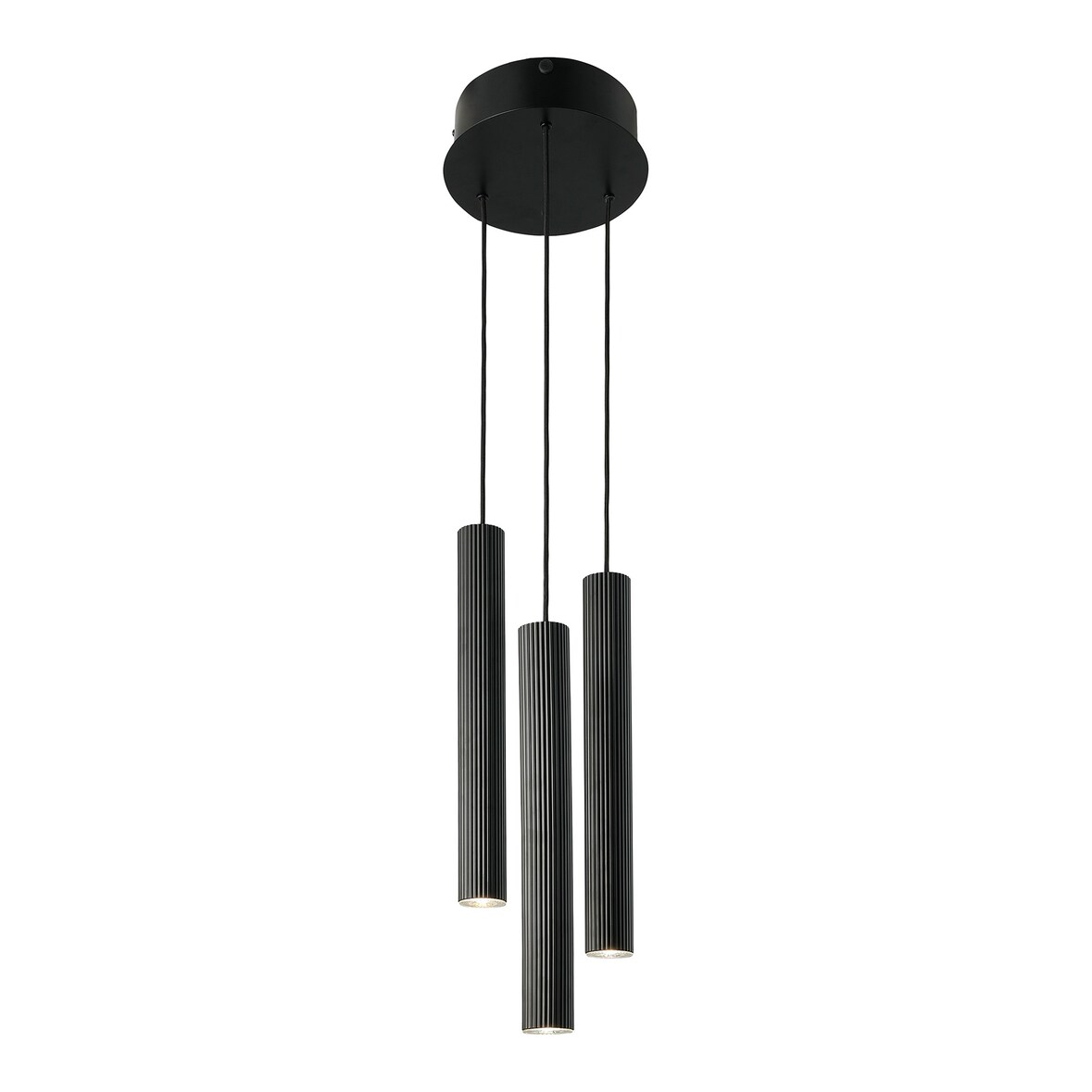 Suspension VICO 3-Rondel Métal Noir, H.40 - IP20 - GU10 / Intérieur