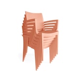 thumbnail of METRO PROFESSIONAL Cadeira de exterior empilhável Iluna, com braços, plástico, terracota