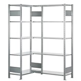 thumbnail of PROREGAL Eckregal | Grundregal (Felder A+B) | HxBxT 200x100x40cm | 2x5 Ebenen | Längenriegel | Verzinkt