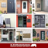 thumbnail of AL Briefkastensysteme 2 Fächer Premium Wand Briefkasten Anlage mit Klingeln in RAL 7016 Anthrazit Grau, A4, wetterfest, Artikelnummer: 331P2EA1KSP7016