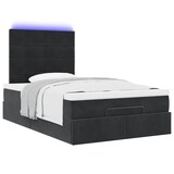 thumbnail of vidaXL Ottoman-Bett mit Matratzen & LEDs Schwarz 120x190 cm Samt