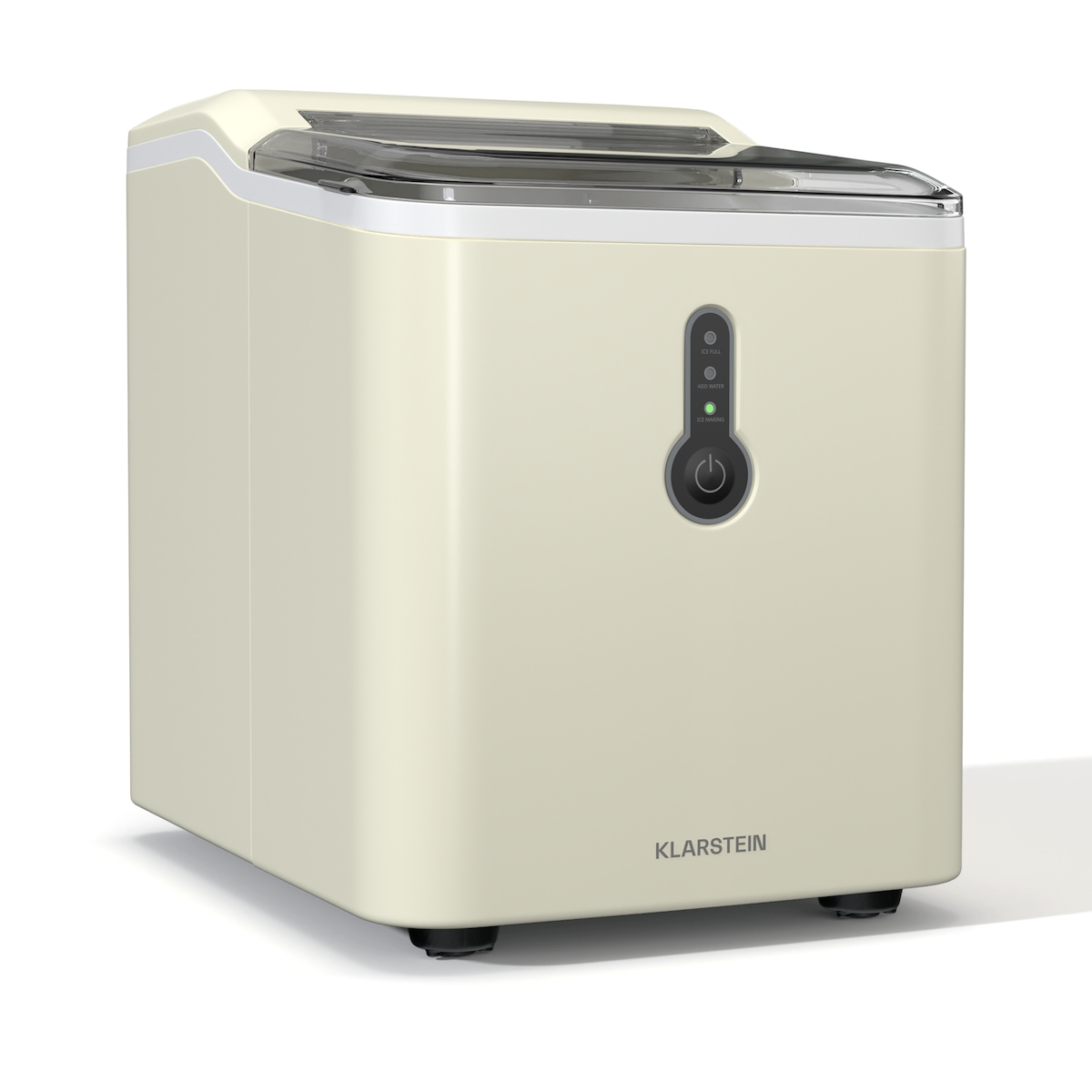 Klarstein ChillOut Eiswürfelmaschine | 12 kg /Tag | 9 Eiswürfel in 8 Minuten | 120 Watt | Wassertank Creme