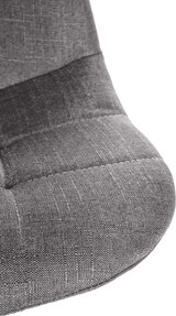 thumbnail of CHEFGASTRO Barhocker MONTE CARLO Stoff Weiß HxBxT 99x47x56cm Metall Grau Barstuhl