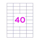 thumbnail of 4000 étiquettes blanches, format 48,5 x 25,4 mm (100 feuilles / cdt)