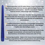 thumbnail of DeinPack 120 Spitzkerzen - Dunkelblau - Dekorative Haushaltkerzen - Brenndauer 8 Stunden