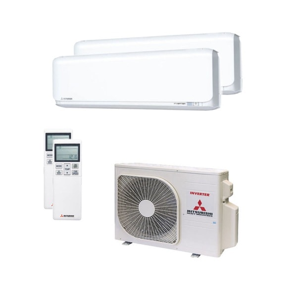 Klimaanlage Mitsubishi Heavy 2x SRK 20 ZSX-WF + SCM 40 ZS-W - 4,0kW / 4,5 kW Kühlen / Heizen