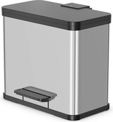 thumbnail of Mülltrennsystem Öko duo Plus L, Tret-Mülleimer, Abfalltrenner, Abfalleimer, Edelstahl, 17 + 9 L, 0630-200