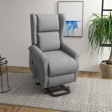 thumbnail of Relaxsessel elektrisch Grau 111x94x74 cm mit Aufstehhilfe bis 200 kg Liegefunktion 135 Grad Seitentasche pflegeleichter Bezug