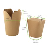 thumbnail of ECOLOMIQUE - 50 Pcs - Pot carton rond kraft - 750 ml, 10 cm, Hauteur: 9,8 cm - ECO210ASWOK26