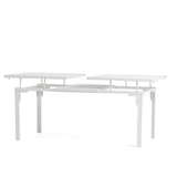 thumbnail of Table de jardin extensible 180/240x90 cm,structure en acier,plateau effet bois,10 personnes,pour jardin ou terrasse - THOMAS XL - Blanc