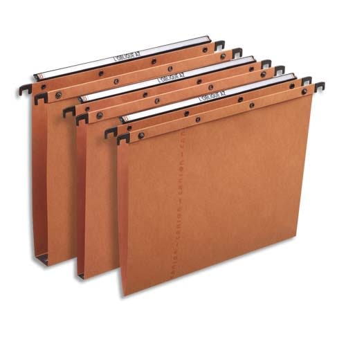 L'Oblique hangmappen voor laden AZO tussenafstand 330 mm (A4), V-bodem, oranje, Pak van 25