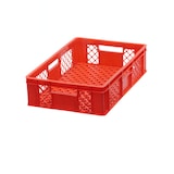 thumbnail of 9 Stück Bäckerkisten 600 x 400 x 150 mm + 1 Transportroller Typ C in Rot