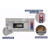 thumbnail of Gasfrit – Gaspizzaoven, 1 kamer, 6 pizza’s Ø 33 cm, maximale temperatuur 500 °C