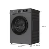 thumbnail of Lavadora 8kg VOK con Instalación Incluida -  Clase A, Motor Inverter Silencioso, Vapor, Al 84 x Pr 49cm, 1200 rpm, 14 Programas, Gris, EVW-8BAGL2412