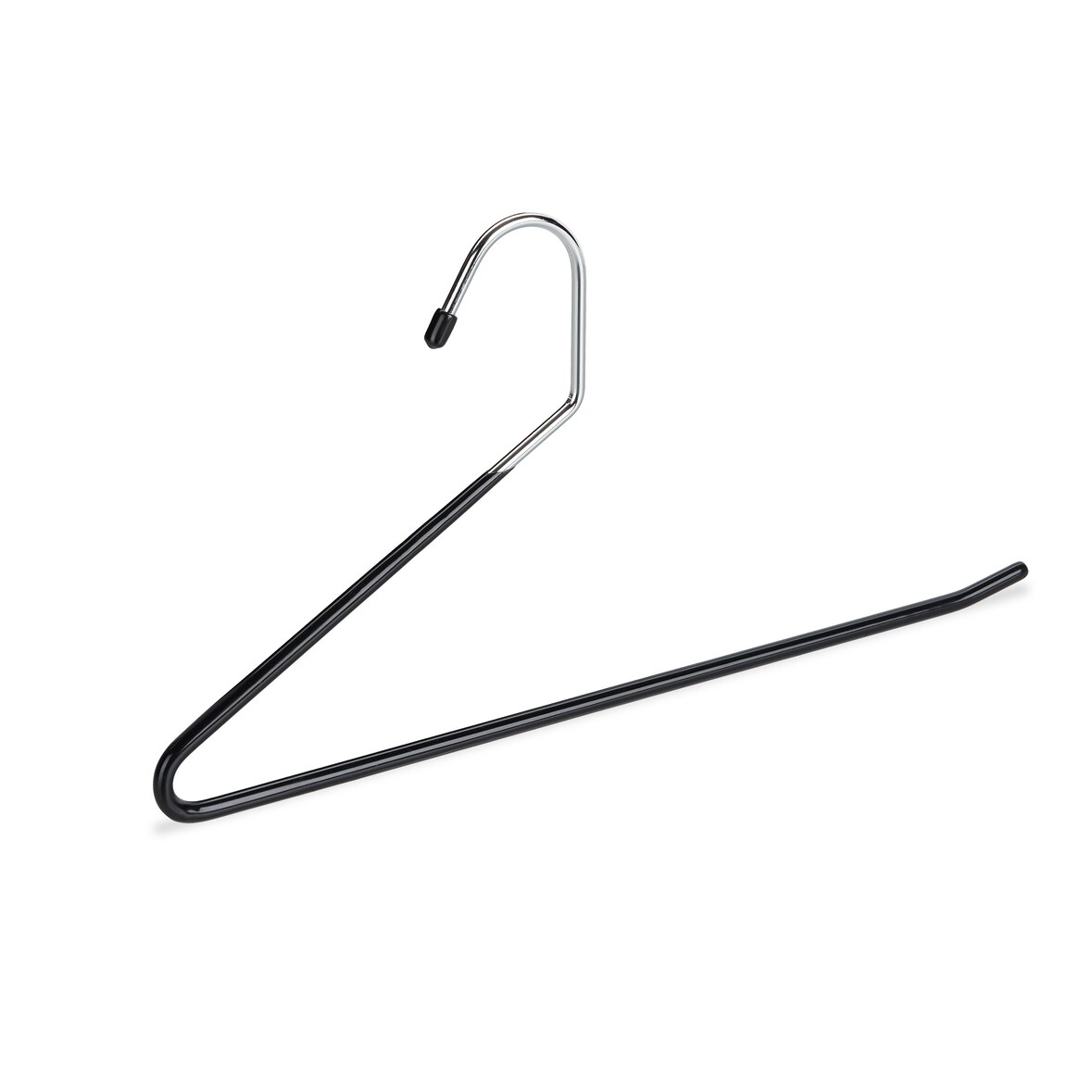 Relaxdays Hosenbügel 20er Set, rutschfest, Kleiderbügel für Hosen, gummiert aus Metall, platzsparend, 18 cm, schwarz