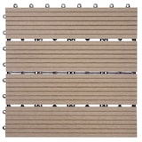 thumbnail of Pavimento in WPC Rodano, aspetto legno balcone/terrazza, 11x ciascuno 30x30cm = 1mq ~ base, teak lineare