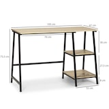 thumbnail of Bureau Lisboa Noir, Table pour PC, Style Industriel, 105 cm Longueur