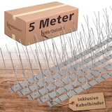 thumbnail of PRIOstahl Taubenabwehr Vogelschreck 4-reihig 5 Meter (10 x 0,50cm Spikes) Vogelabwehr aus Edelstahl