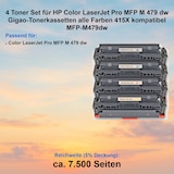 thumbnail of 4 Toner Set für HP Color LaserJet Pro MFP M 479 dw Gigao-Tonerkassetten alle Farben 415X kompatibel MFP-M479dw