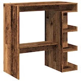 thumbnail of Mesa de bar con estante madera envejecida 100x48x101,5 cm
