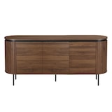 thumbnail of Credenza moderna rettangolare 2 ante L160 cm legno scuro