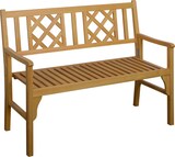 thumbnail of Outsunny Banco de Jardín Plegable de Madera Banco de 2 Plazas Exterior 120,5x55,5x90,2 cm con Asiento de Listones y Reposabrazos para Terraza Balcón