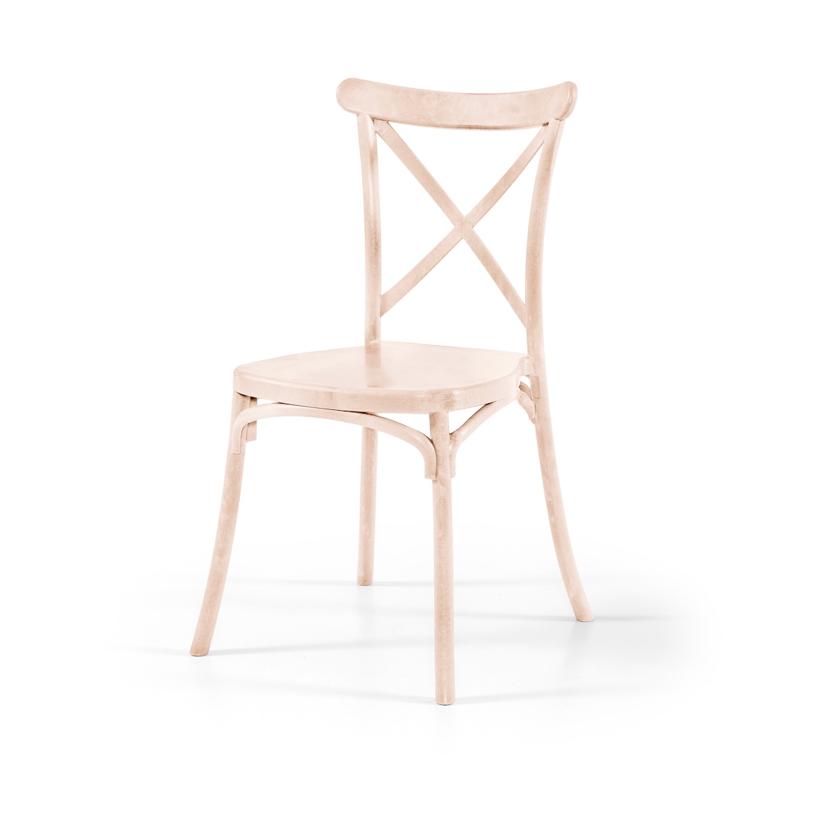 Cadeira palma cor bege pastel – conjunto com 4 unidades