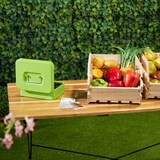 thumbnail of Relaxdays Geldkassette abschließbar, entnehmbarer Einsatz, 5 Fächer, Geldkasten Eisen, HxBxT: 8,5 x 20 x 17 cm, rot