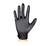thumbnail of Guantes Nitrilo Negro Diamantados 8grs. Talla M - 100 UDS