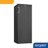 thumbnail of Exquisit Vollraum-Kühlschrank ohne Gefrierfach, 242 Liter, 5 Ablagen, 4 Türablagen, Türanschlag wechselbar, 55 cm Breite, KS320-V-H-040E inoxlook-az
