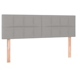thumbnail of vidaXL Boxspringbett mit Matratze & LED Hellgrau 140x200 cm Stoff