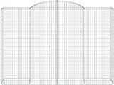 thumbnail of vidaXL Gabionen mit Hochbogen 7 Stk. 300x50x200/220cm Verzinktes Eisen