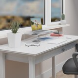 thumbnail of Relaxdays Monitorständer, Acryl, ergonomisch, H x B x T: 10 x 50 x 20 cm, Bildschirmerhöhung Schreibtisch, transparent