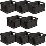 thumbnail of Keeeper - Conjunto de 8 Caixas de Transporte Robustas em Polipropileno 20L na cor Cinza Grafite 40x30x22 cm - Coleção Robert