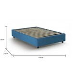 thumbnail of Dmora Letto piazza e mezza Arianna, Letto contenitore con rivestimento in tessuto, 100% Made in Italy, adatto per materasso Cm 120x200, Blu