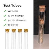 thumbnail of Dayshake Reageerbuisjes met kurk - 40 stuks - 15 cm x 3 cm - Flesjes - Proefbuisjes glas - Glazen Buisjes voor Doopsuiker