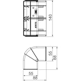 thumbnail of OBO Bettermann Außeneck GK-AH53130RW 6113230